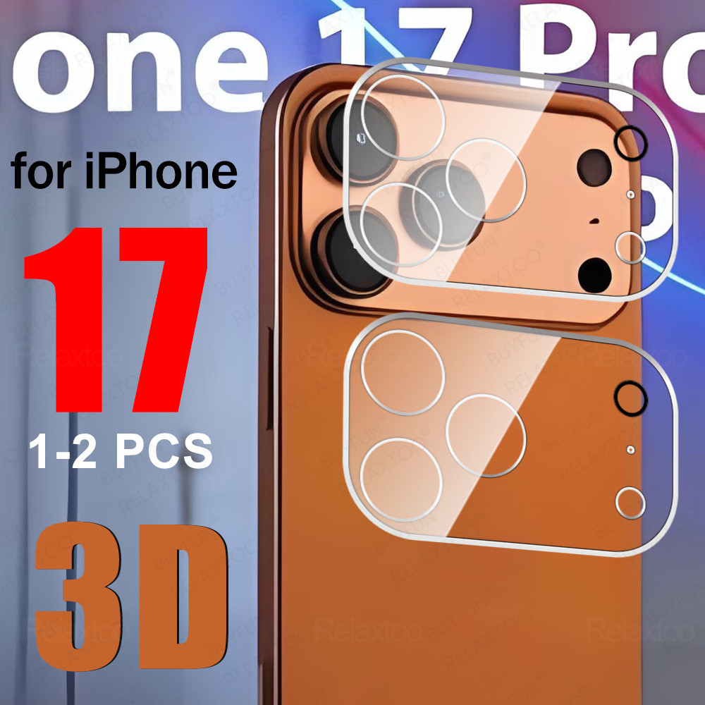 1-2 Chiếc 3D Cong Bảo Vệ Camera Kính Cho iPhone 17 Pro Max Mặt Sau Kính iPhone17 iPhone Air 17Pro Ca