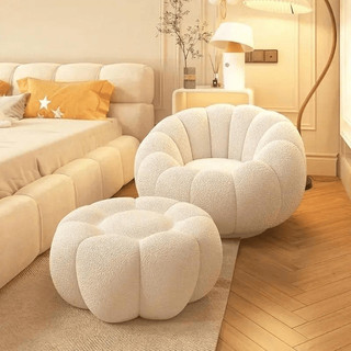 Ghế Sofa Lười Ngả Hình Bí Ngô ,kiểu Phong Cách Kem Phòng Ngủ Ban Công Ghế Sofa Đơn Thoải Mái Ghế Tatami