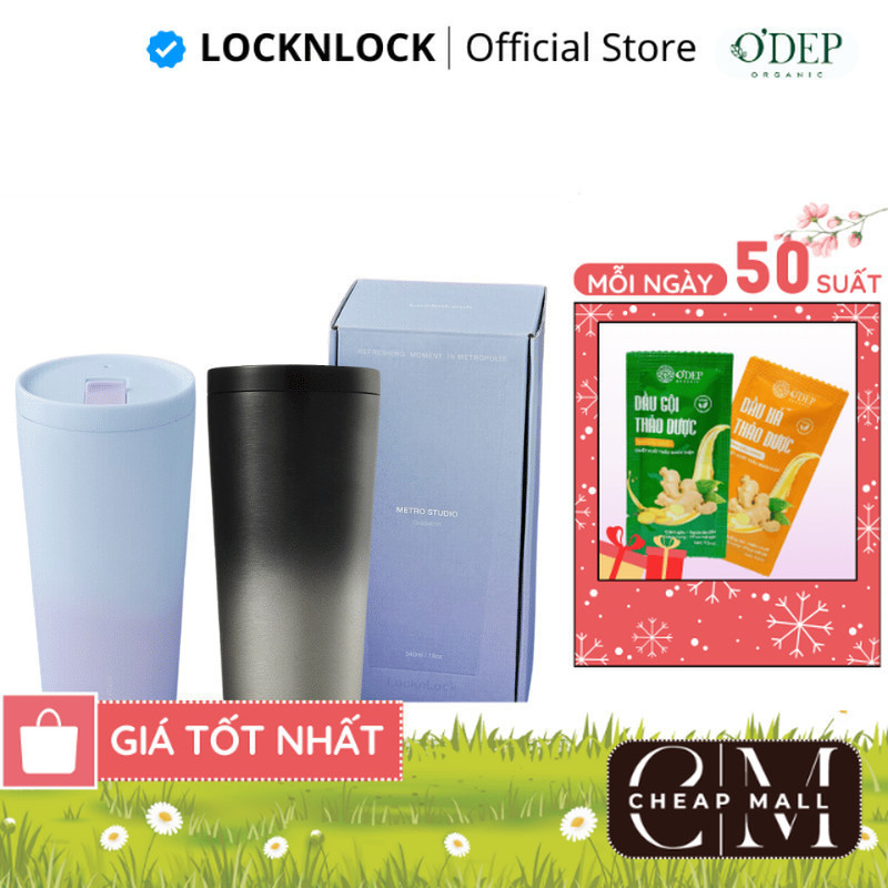 Ly giữ nhiệt 540ml LocknLock nắp trượt LHC4279 - Hàng chính hãng, đế silicone chống trượt - CHEAP CM