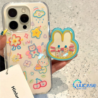 Instagram Nhiều Màu Sắc Graffiti Ốp Lưng Điện Thoại Thỏ Lắc Nhạc Đứng Cho iPhone 16promax 16pro 16 16plus 15promax Nữ 11 12 xsmax 7plus Mới 14 13 12mini 13mini xr Hoạt Hình BB