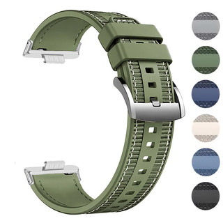  Dây đeo Nylon bện bằng silicon cho Huawei Watch Fit 4   4 Pro   3   2   1 Phụ kiện dây silicon 