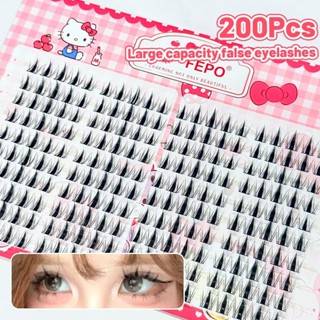  20 Hàng Lông Mi Giả Có Thể Tái Sử Dụng Lông Mi Dày Tự Nhiên Dung Tích Lớn Nhìn Tự Nhiên Mở Rộng Mắt 200 Cụm 10-13mm 