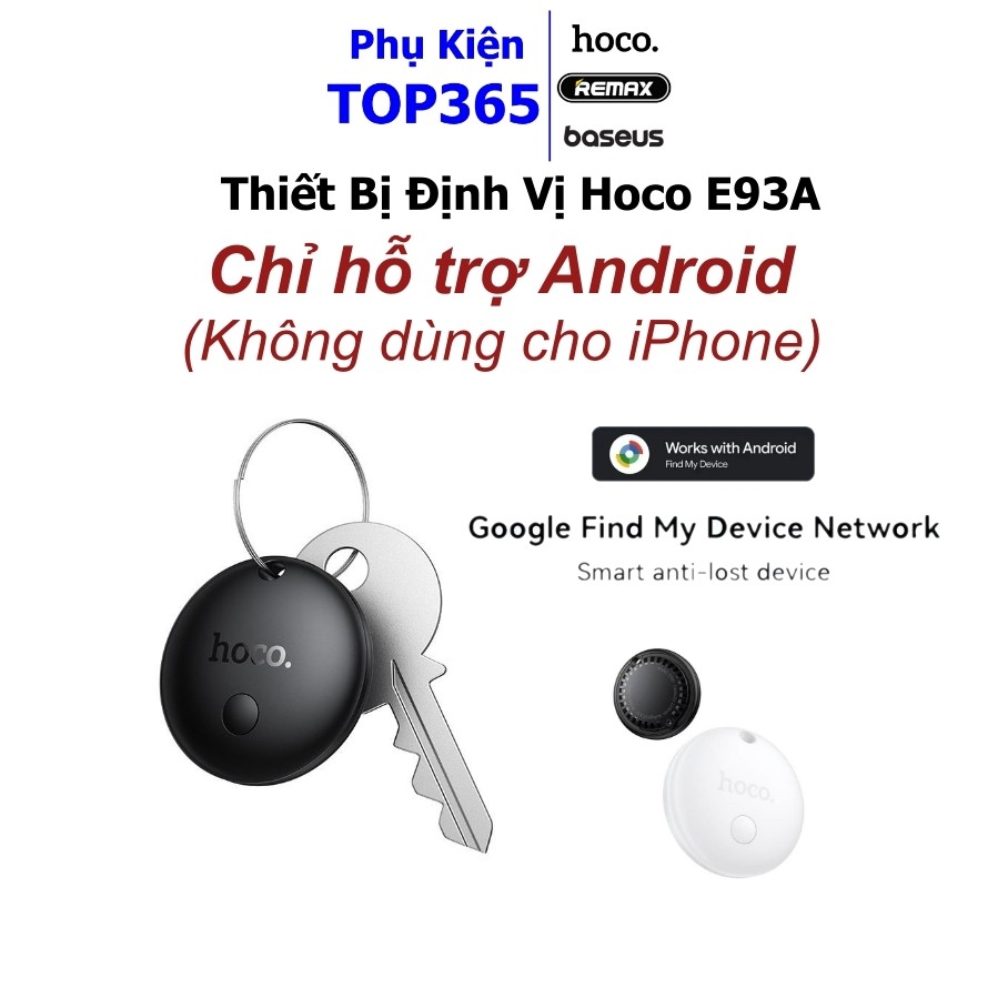 Thiết bị định vị thông minh không dây HOCO E93A Hỗ trợ Google Find My Network Định vị thiết bị theo 