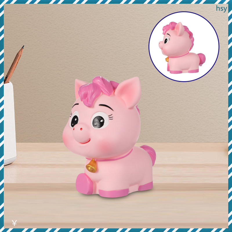 📦 Horse Money Bank Hộp Tiết Kiệm Không Vỡ cho Trang Trí Động Vật Dễ Thương Màu Hồng Quà Sinh Nhật Hộ
