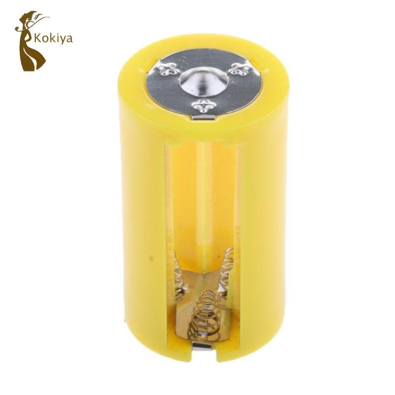 Vỏ chuyển đổi pin song song kokiya 1.5v lr20 3 aa sang d loại màu vàng