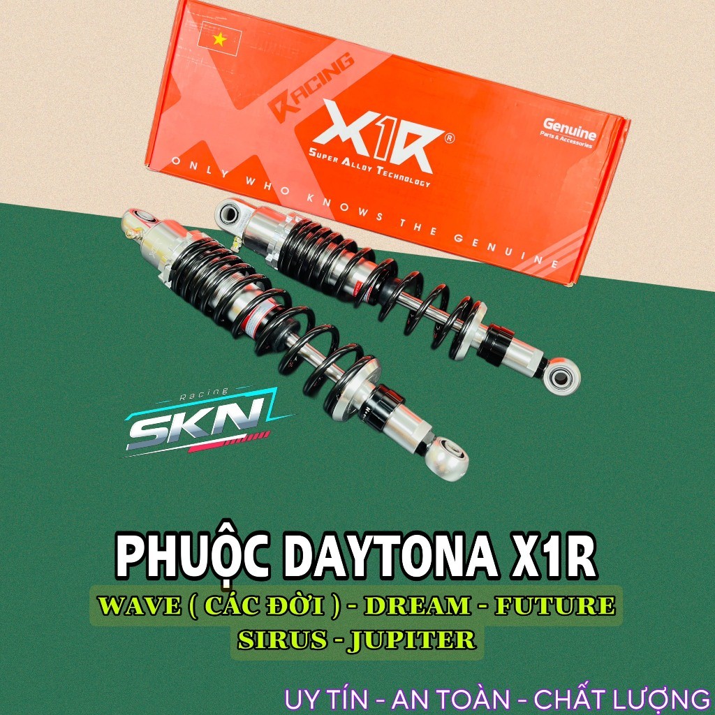 Phuộc DAYTONA X1R cho xe Sirius - Jupiter - Wave - Dream - Fu chính hãng >>