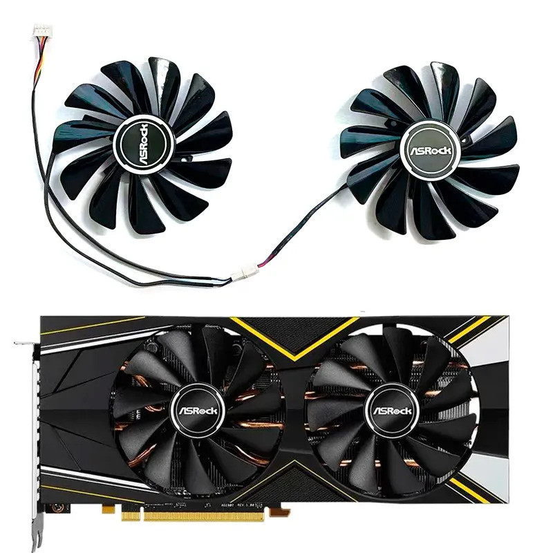 Dành Cho Asrock Radeon Rx 5700 5700xt Challenger D OC Card Đồ Họa 95MM 4PIN CF1010U12S FDC10U12S-C G