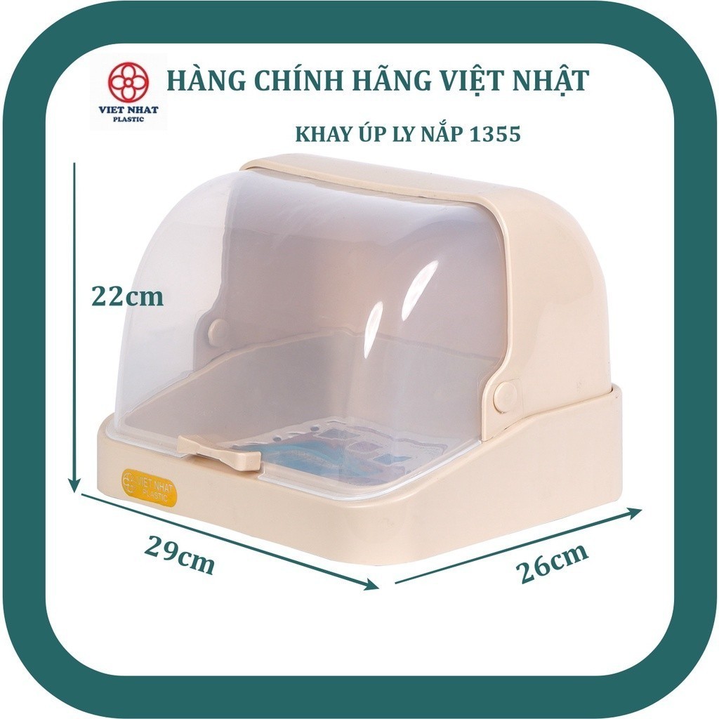 Khay úp ly, cốc, úp bình sữa có nắp đậy hàng công ty Việt Nhật, úp cốc có nắp đậy kín chống bụi. ( g