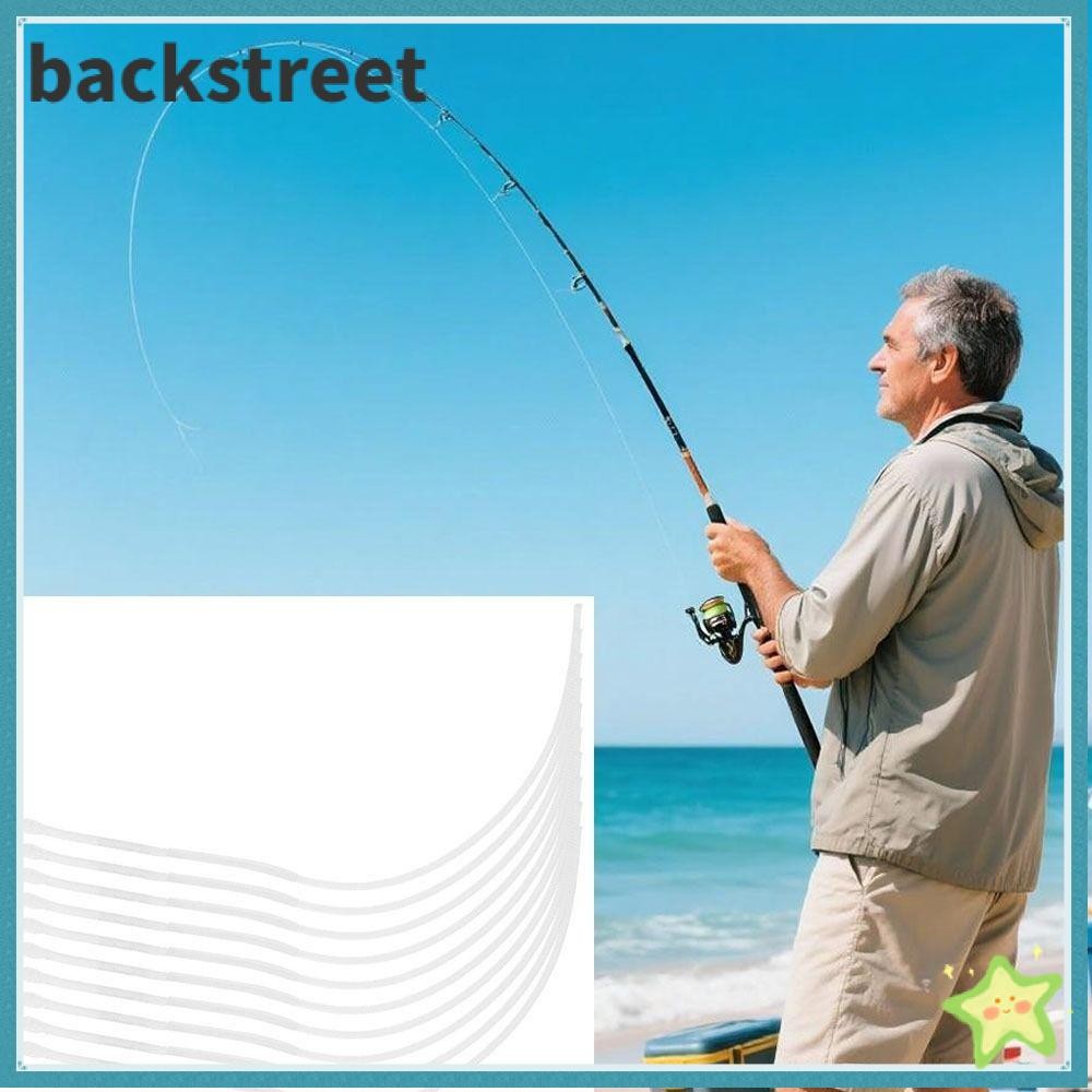 BACKSTRETDV 10 CHIẾC Fly Loop Line, Đầu nối vòng câu cá màu vàng trắng 30 / 50LB, Nylon bền 16cm bện