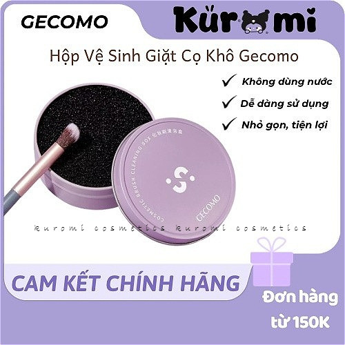 [GECOMO] Hộp Bọt Biển GECOMO Vệ Sinh Giặt Cọ Khô Làm Sạch Cọ Trang Điểm Không Dùng Nước Tiện Lợi