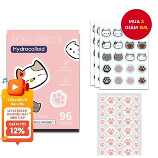 96 miếng dán mụn Hydrocolloid cho mặt, dễ thương, che mụn và vết thâm, sản phẩm chăm sóc da hiệu quả.