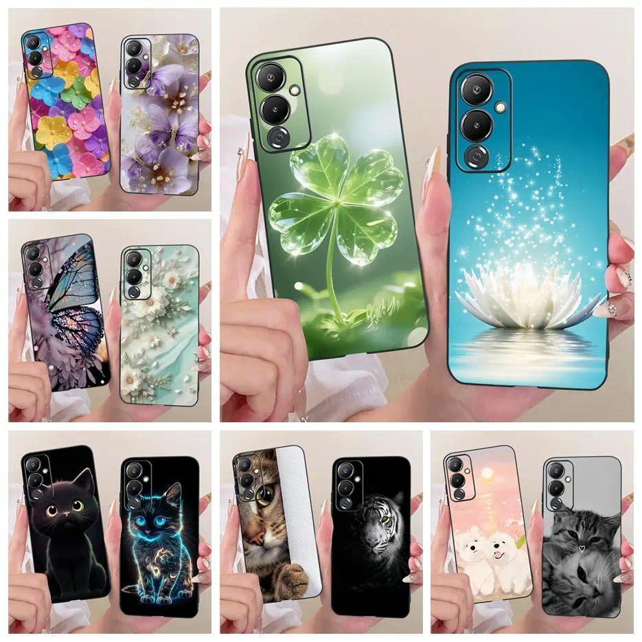 Dành Cho Tecno Pova 4 Pro Ốp Lưng LG8n Sang Trọng Lucky Clover Lotus Sơn Bao Mềm TPU Vỏ Điện Thoại C
