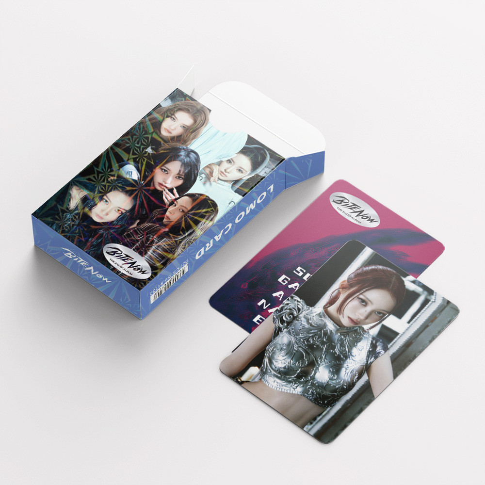 50 Cái / hộp MEOVV BITE NGAY BÂY GIỜ Photocards MEOW Laser Hologram Lomo Cards Anna Narin Gawon Sooi