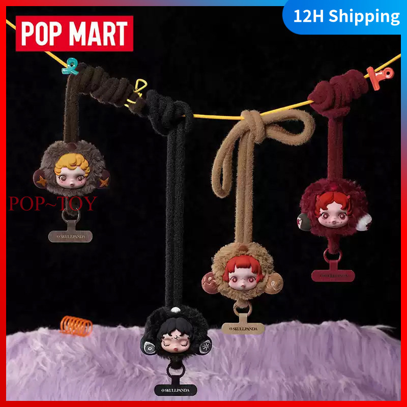 POPMART SKULLPANDA You Found Me Series ✻ ❈ ❈ hộp mù pop mart Skullpanda dây đeo điện thoại