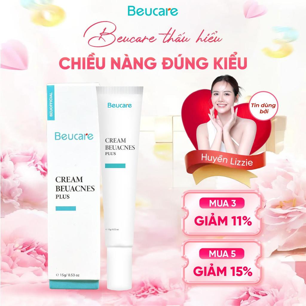 Kem Mụn BEUACNES PLUS - 15g - Hỗ Trợ Giảm Mụn, Sáng Da, Mờ Thâm Mụn, Dưỡng Ẩm Da, Giải Pháp An Toàn 