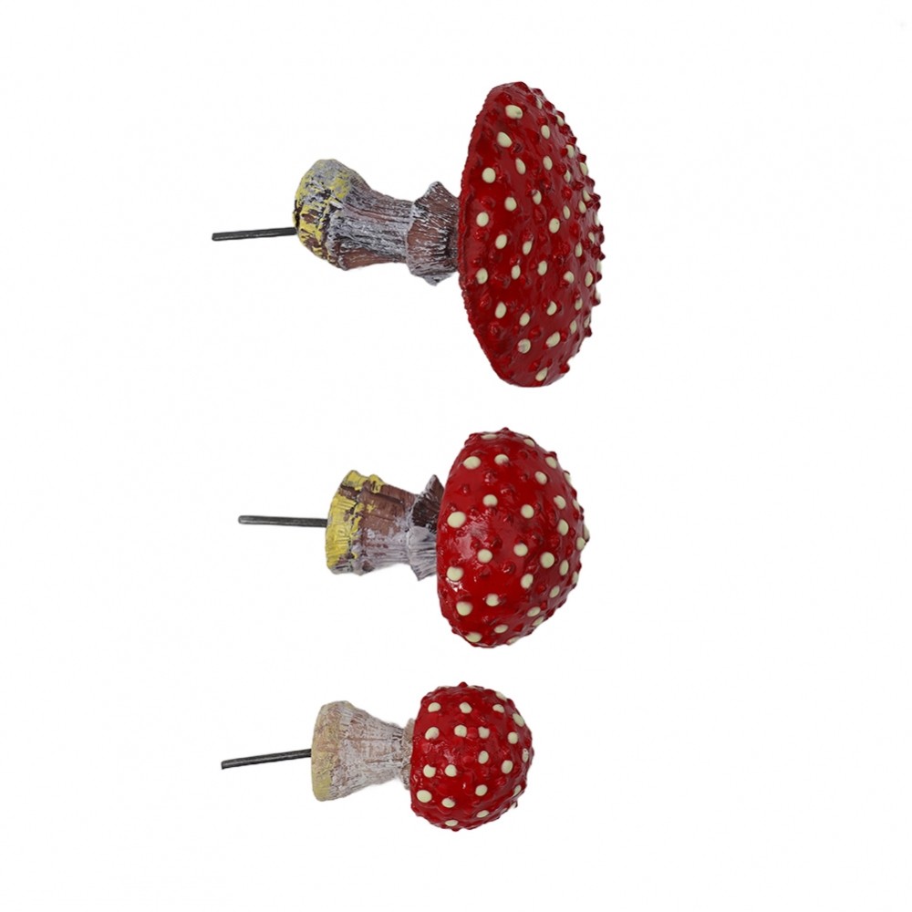 [DOLLDOLL-VN]Enchanting Red Cap Fungi Decorations Lifelike Mushroom Ornaments for All Seasons