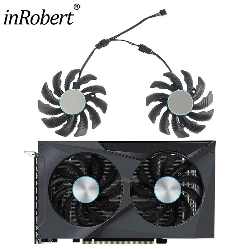 * Mới 75mm PLD08010S12HH 0.35A Quạt Làm Mát Cho Gigabyte RX 6400 EAGLE RX 6500 EAGLE Video Card Cool