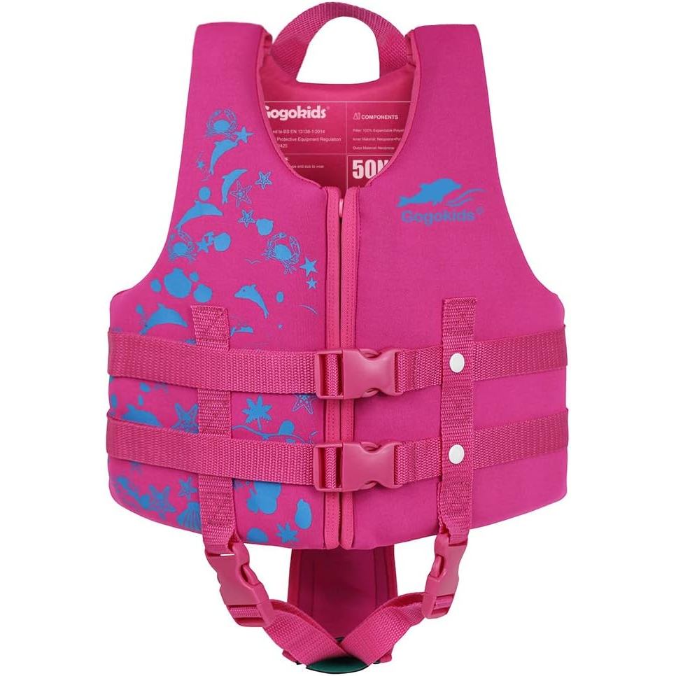 GogokidsToddlerSwimVest, KidsFloaties – Bé trai & Bé gáiBuoyancyJacketforPool & Beach, Fits2-8Years 