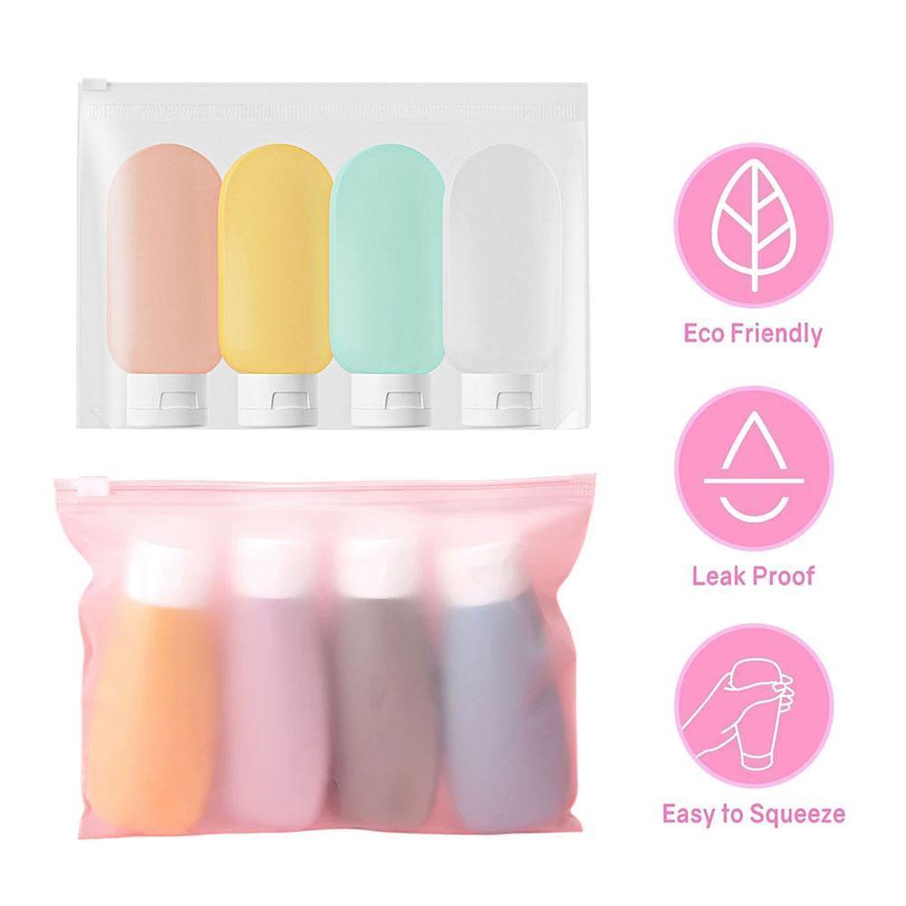 [TOTO] Ống bóp silicon mềm Bộ chai rỗng có thể đổ lại cho đồ dùng vệ sinh Mỹ phẩm du lịch Y9h7 [TOTO