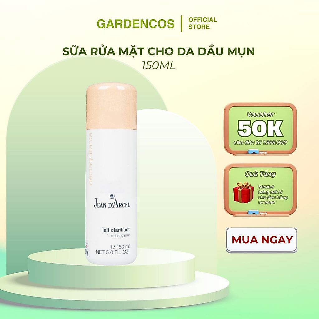 JA - B.Retail Demarquillante Clearing Milk Sữa rửa mặt cho da dầu và da mụn Jean D'arcel 150ml J107 