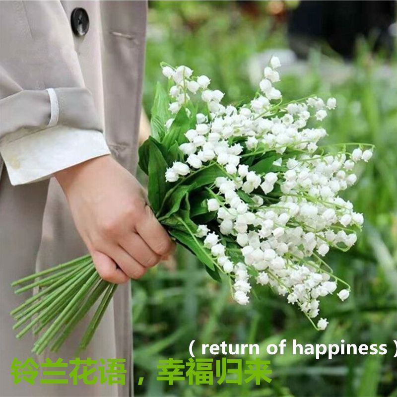 Chuông gió Hoa nhân tạo Bó hoa cô dâu Hoa nhân tạo tươi Lily of the Valley ins Phong cách Hoa nhân t