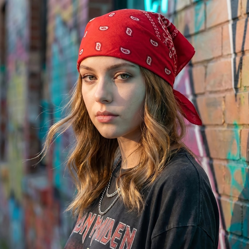 Pure Street Style Paisley Print Hip Hop Bandana - Khăn quàng cổ vuông đầy màu sắc rực rỡ và khăn trù