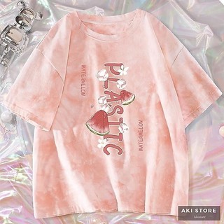 Áo thun Cotton ngắn tay buộc dây mùa hè dành cho nữ sinh viên mùa hè mới nửa tay dáng rộng