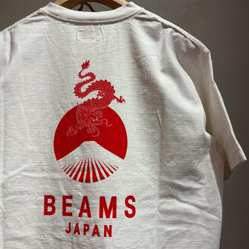 TFRG BEAMS JAPAN24SS Year of the Dragon Short Sleeve T Men's and women's round-neck couple's short-s