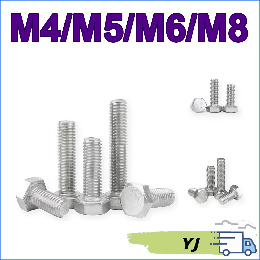Bulong lục giác ngoài ren ngược inox 304 , Ốc lục giác ren ngược M4-M8 [YJ-2]