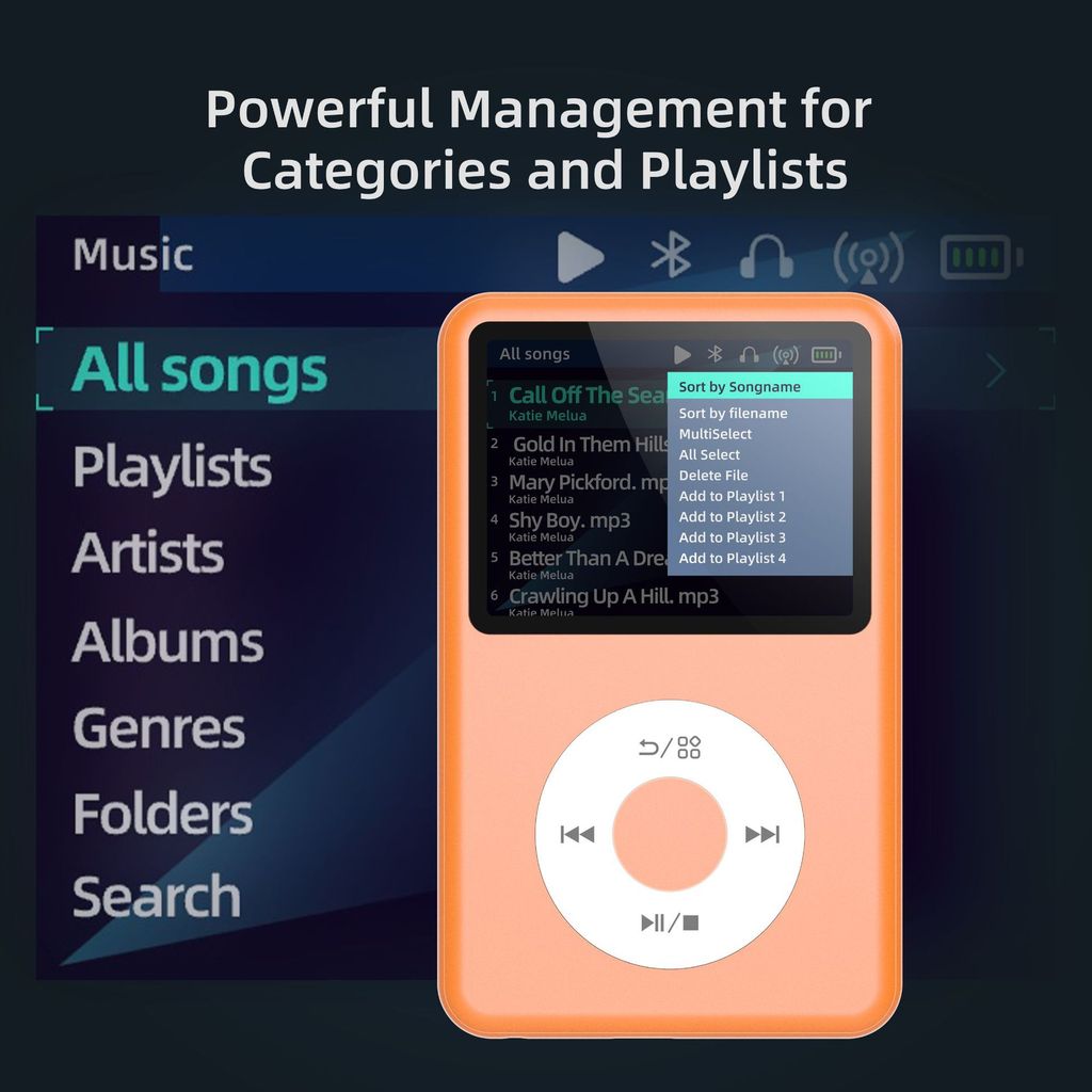 Máy nghe nhạc mp3 Y1 Nút cảm ứng cổ điển Bluetooth Máy nghe nhạc MP3 Hệ thống Android Máy nghe nhạc 