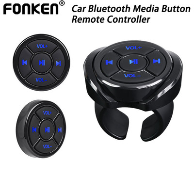 Fonken Car Bluetooth Media Nút Điều Khiển Từ Xa Xe Máy Xe Đạp Vô Lăng MP3 Máy Nghe Nhạc
