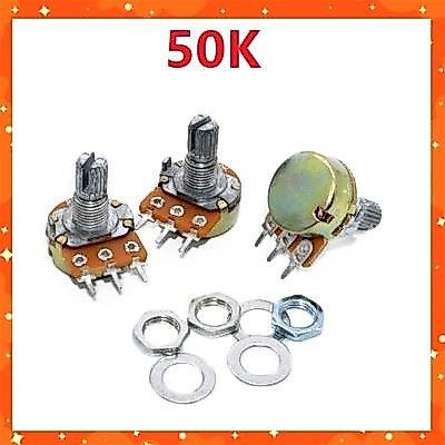 Triết Áp Đơn 3 chân 1K 2K 5K 10K 20K 50K 100K 500K 1M chất lượng cao, biến trở Volum, vỏ, núm triết 