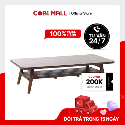 [MỚI] Bàn Sofa Gấp Gọn Rolla 1200x600x320mm – Màu Walnut – Bàn MDF Tiện Lợi – Cobi Home
