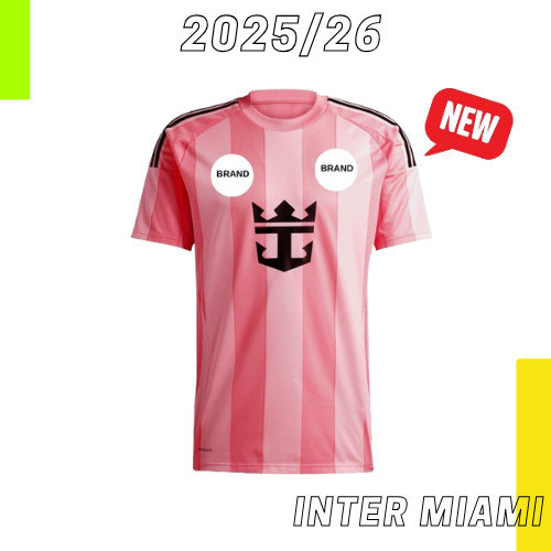 (MỚI) Inter Miami IM Home Kit Messi 2025 / 26 Áo bóng đá chất lượng giá rẻ Jersey chất lượng giá rẻ 