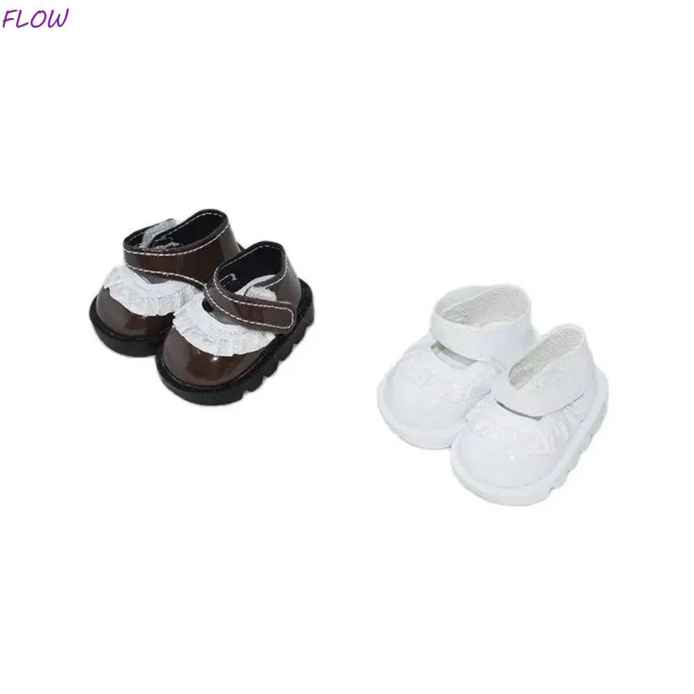 Giày Búp Bê Nơ Da PU THẤP, Giày Búp Bê Da PU Giày Da Búp Bê, Quần Áo Búp Bê Đồ Chơi Giày Bốt Giày 5.