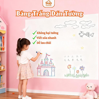 Bảng Trắng Tĩnh Điện Dán Tường Không Cần Keo – Viết Xóa Dễ Dàng, Dùng Cho Học Tập & Văn Phòng