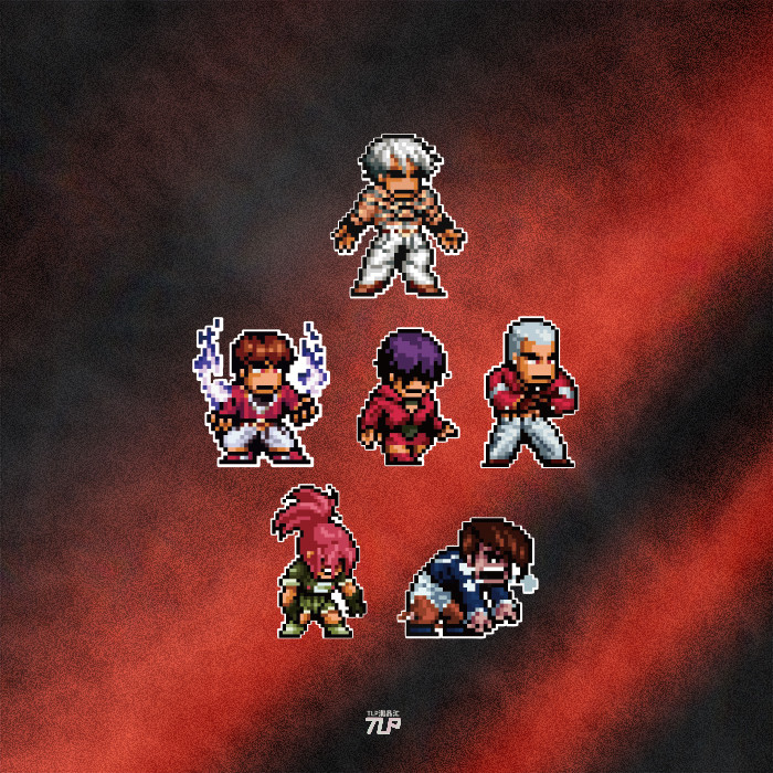 TLP Dán Arcade Trò Chơi Độc Lập KOF Vua Của Máy Bay Chiến Đấu 97 Crazy Yagami Orochi Anna Pixel Phiê