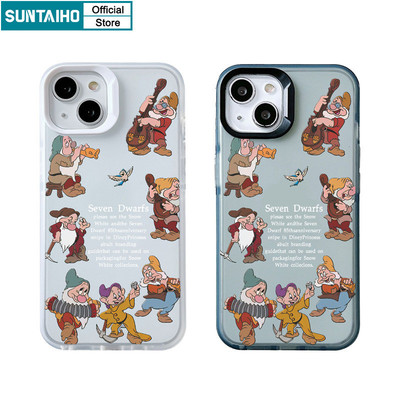 Ốp Điện Thoại Suntaiho Cổ Điển Bảy Chú Lùn Trong Suốt Mờ Mềm Cao Cấp Chống Sốc Cho iPhone 11 12 13 14 15 16 Pro Max IP 7 8 Plus Iphon X XS XR Xs max