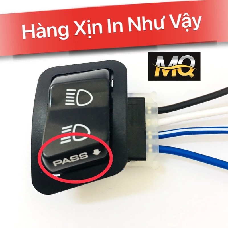 Công tắc passing SH kèm rắc nháy đèn pha lắp cho các dòng xe như wave a 110, rsx 110, ab, vision, blade, lead....