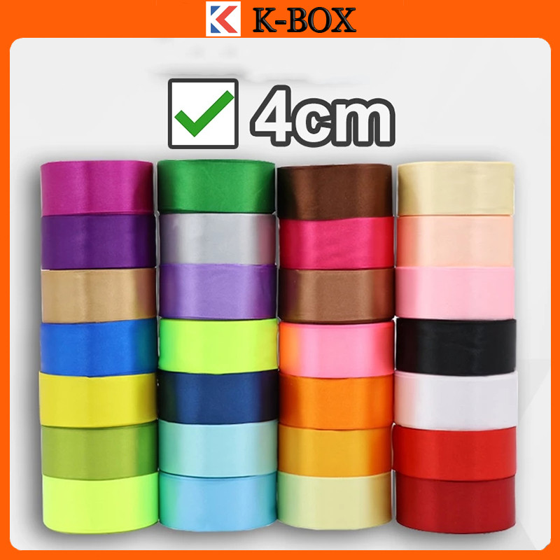 Combo 5🎁Ruy băng lụa 4cm cuộn 22m làm hoa, cột nơ, gói quà cực đẹp