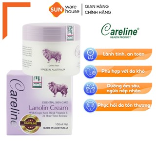 Kem Dưỡng Da Mỡ Cừu CARELINE Lanolin Cream Dưỡng Ẩm Cung Cấp Vitamin Giúp Da Mềm Mại, Khỏe Mạnh Hộp 100ml
