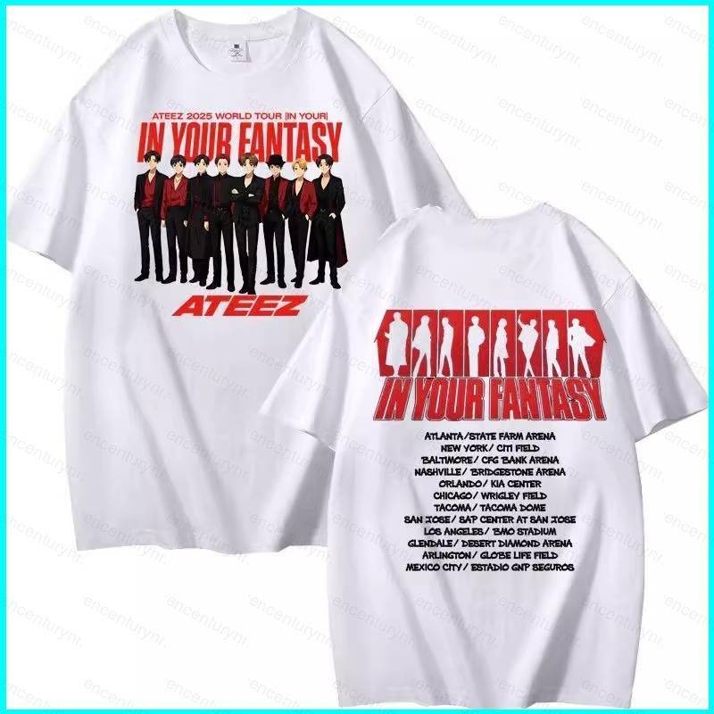 GN 2025 ATEEZ In Your Fantasy - Áo Thun Tay Ngắn Phù Hợp Xu Hướng Anime, Nam Nữ Dùng Được, Mùa Hè