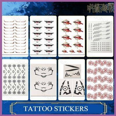 Hình xăm miếng dán cosplay Jujutsu Kaisen cho nhân vật Itadori Yuji, Gojo Satoru, Nobara và Toge Sug