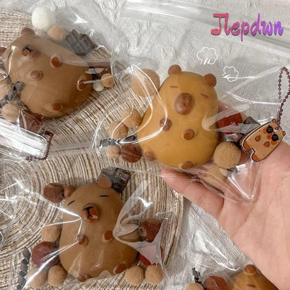 Đồ chơi bóp Capybara JEPDWN, Đồ chơi kẹp Capybara phục hồi chậm TPR, Quà tặng ghim dễ thương Đồ chơi