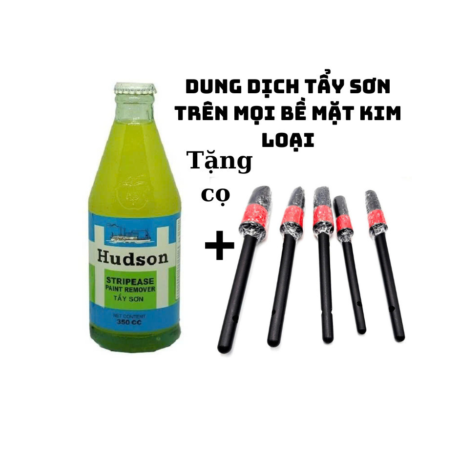 Tẩy sơn chai trên bề mặt kim loại Hudson (chai 350cc) kèm cọ bất kì