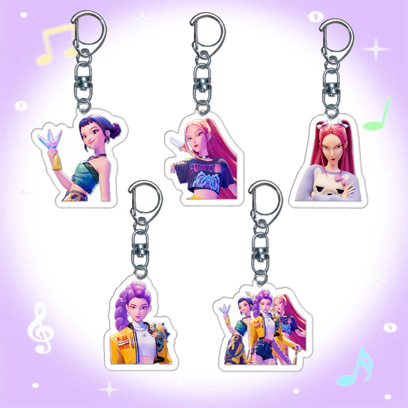 Korea Demon Hunters Party Favors Keychain Anime Key Ring Birthday Christmas Carnival Prizes Party Gi