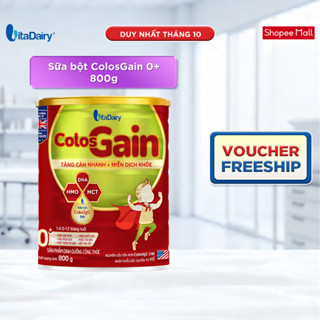Sữa bột Colos Gain 0+ 800g giúp bé tăng cân hiệu quả, giảm táo bón, miễn dịch khỏe - VitaDairy