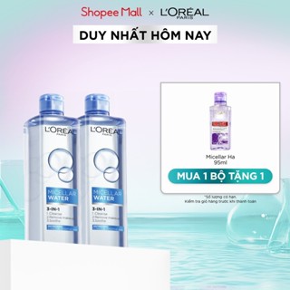 Bộ 2 nước tẩy trang đa năng 3in1 tươi mát L'Oreal Paris (xanh dương nhạt) 400ml