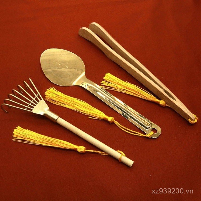 Ash Press Rake Hương Tro Xẻng Đồng Hương Ash Rake Thiết Bị Lư Hương Đốt Tiếp Liệu Hương Ash Báo Chí 