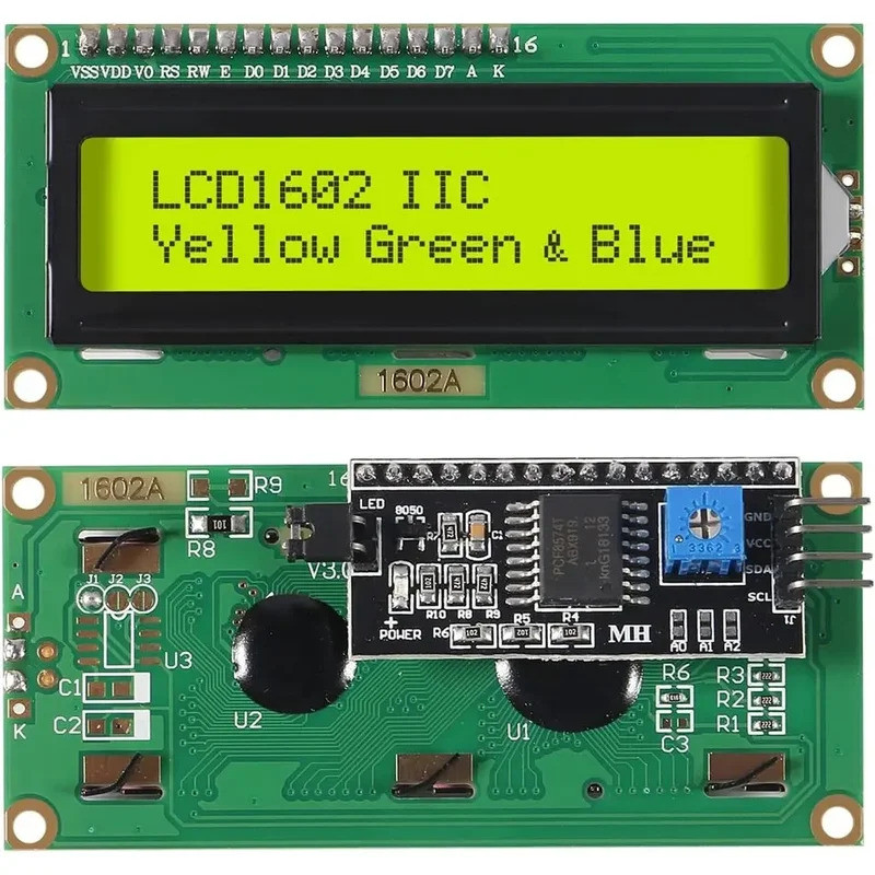 LCD1602 1602 Mô-đun LCD Màn hình màu xanh / xanh lá cây Màn hình LCD 16x2 nhân vật với mô-đun chuyển
